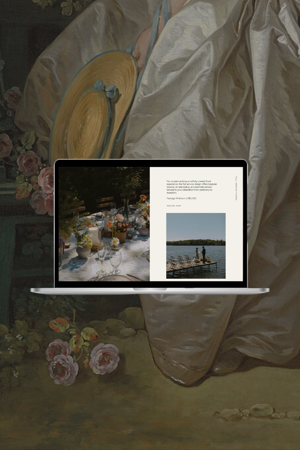 Website design for luxury florist brand