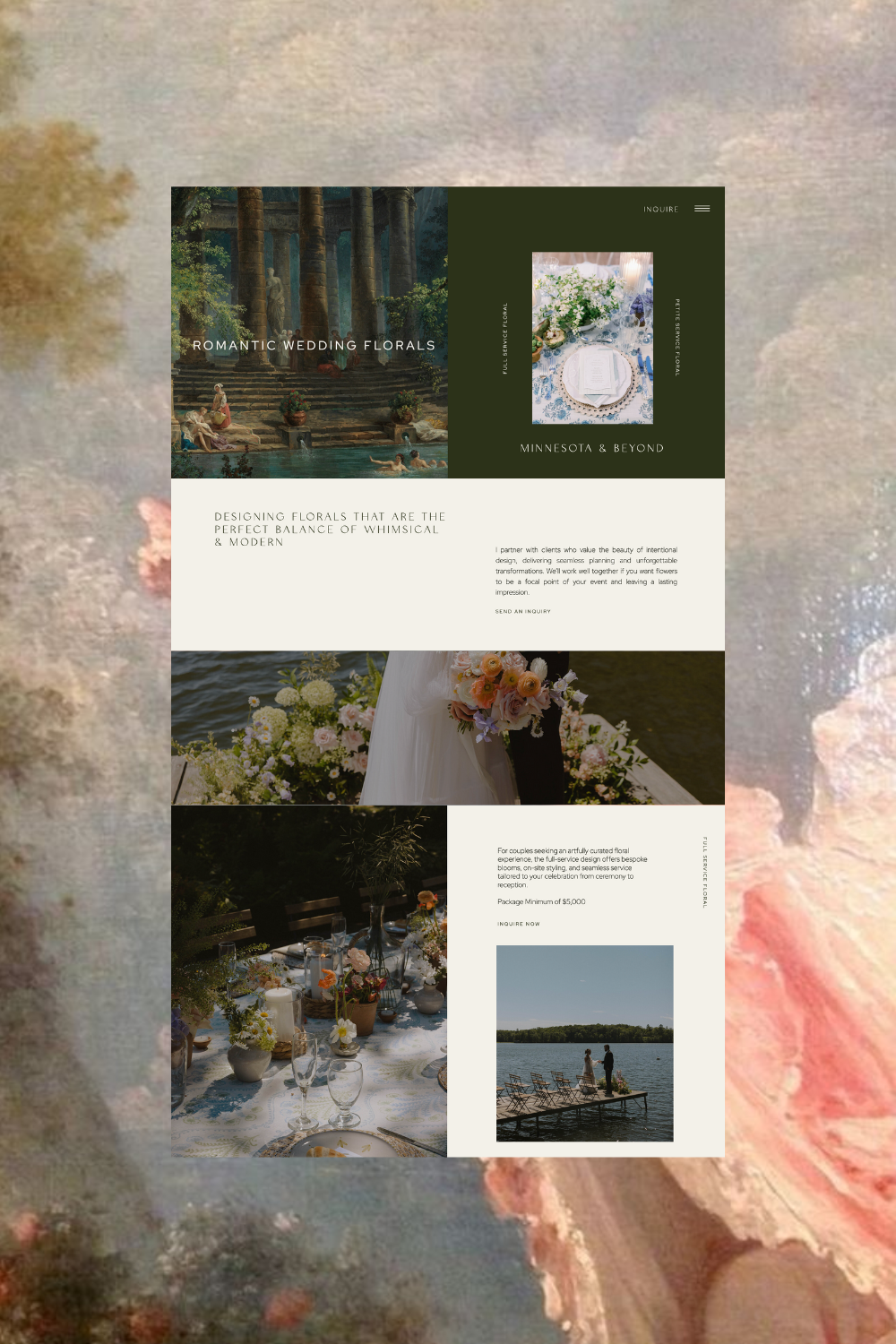 Luxury website design for a florist