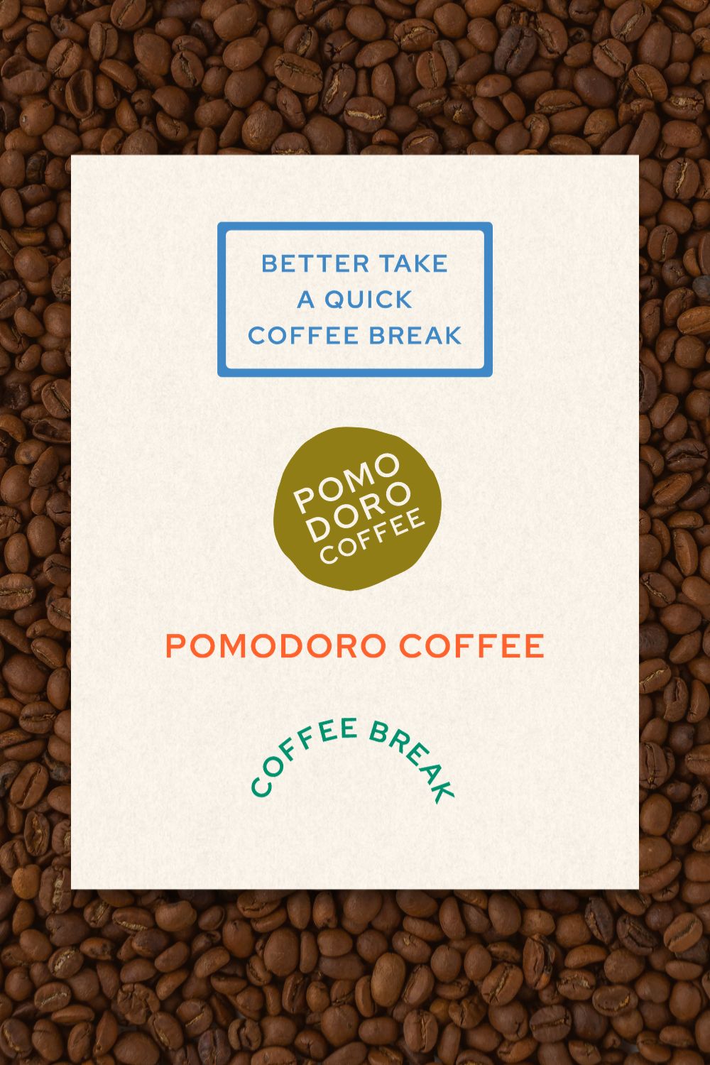 Branding logo design created for a coffee shop with logos in varying colors