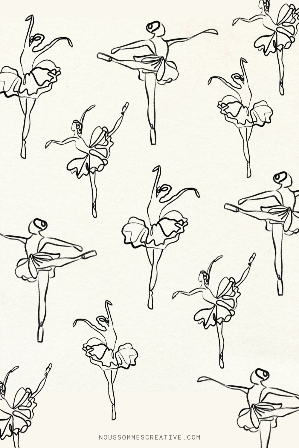 Ballerina branding illustrations created for a florist branding design