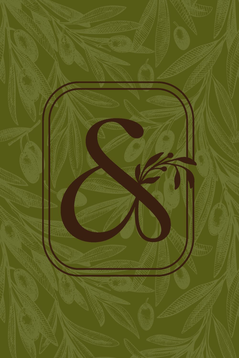 A unique logo design with an ampersand and olive branch, for brand and design