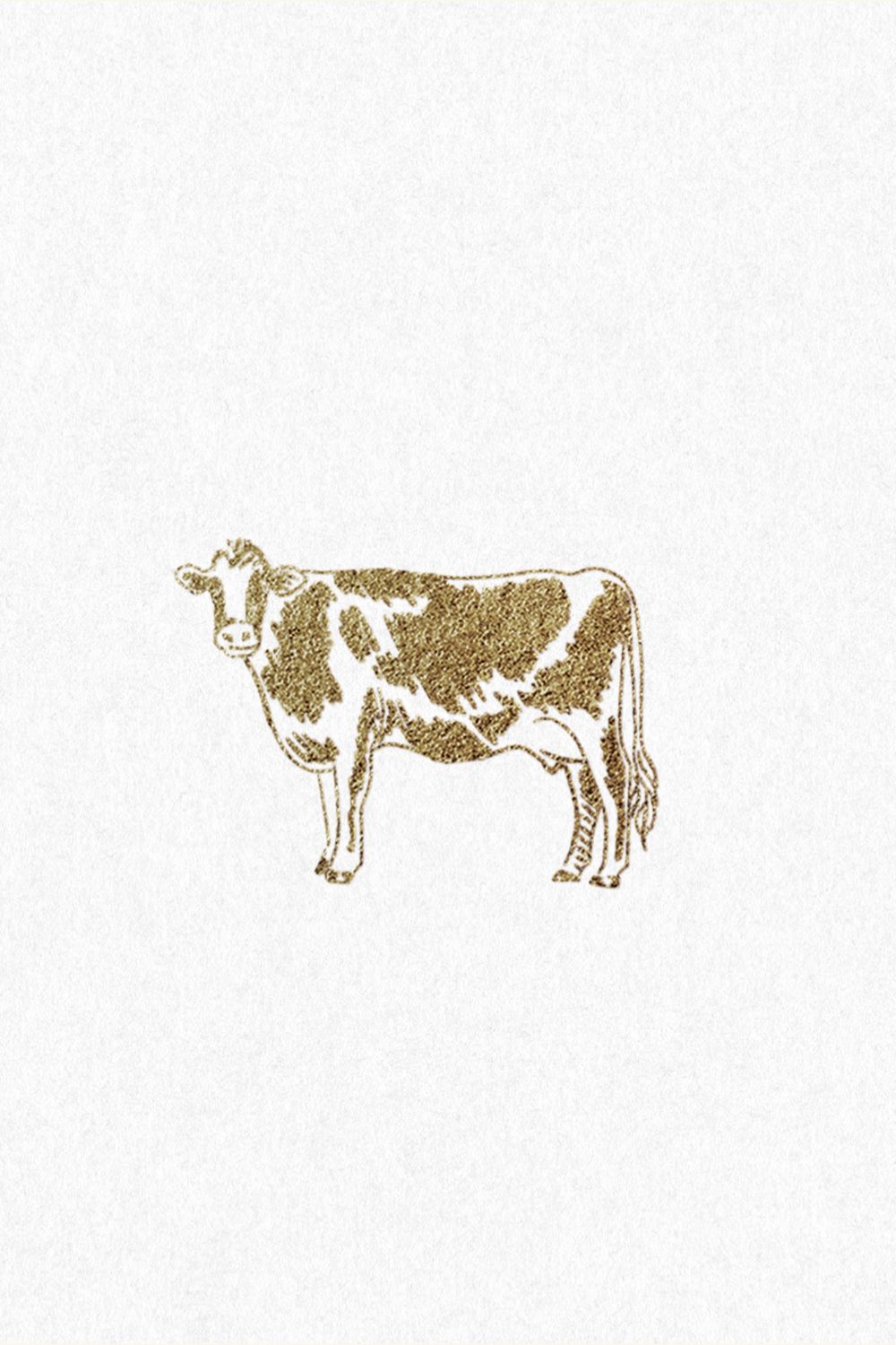 A brand logo of cow