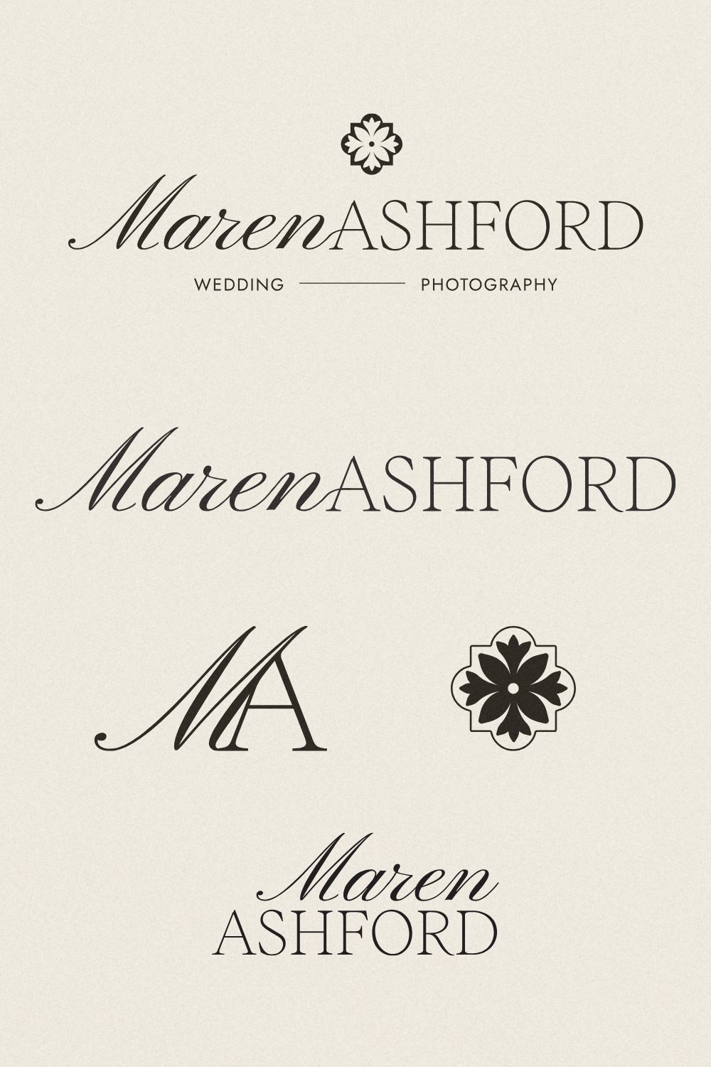 A logo created for a wedding photographer by a brand designer